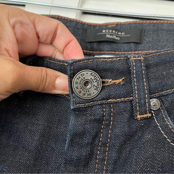 MaxMara Weekend New Bootcut Jeans FitW116 Stretch, Size US 8, butterfly patch. - Picture 5 of 12